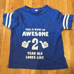 Blue Kids T-Shirt with White Print